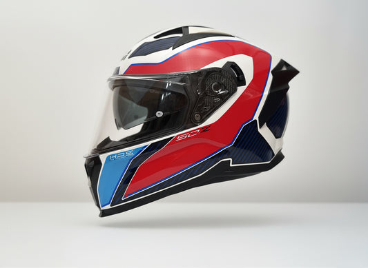CASCO INTEGRAL GIVI H50Z BLANCO ROJO AZUL BRILLANTE