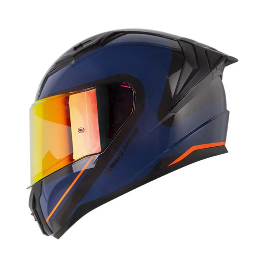 CASCO INTEGRAL LS2 VIGO ANGLE AZUL OSCURO/NARANJA  BRILLANTE VISOR DE COLOR + PINLOCK