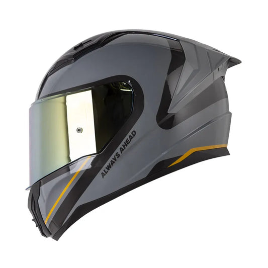 CASCO INTEGRAL LS2 VIGO ANGLE GRIS/DORADO  BRILLANTE VISOR DE COLOR + PINLOCK