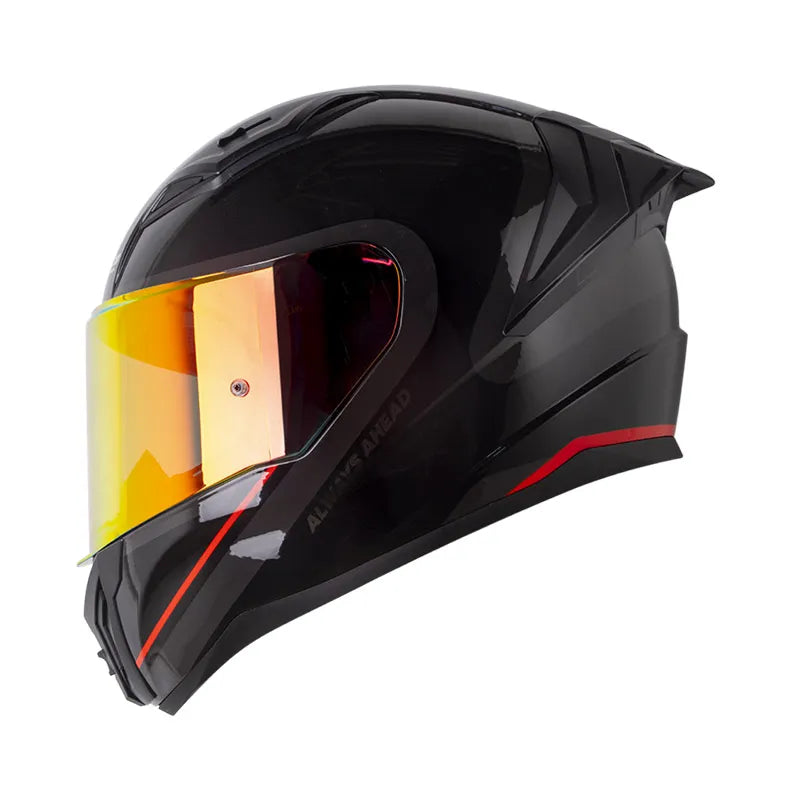 CASCO INTEGRAL LS2 VIGO ANGLE NEGRO/ROJO  BRILLANTE VISOR DE COLOR + PINLOCK