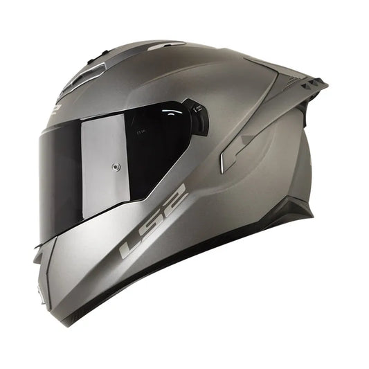CASCO INTEGRAL LS2 FF806 FUSION TITANIO BRILLO SPOILER NEGRO + PINLOCK