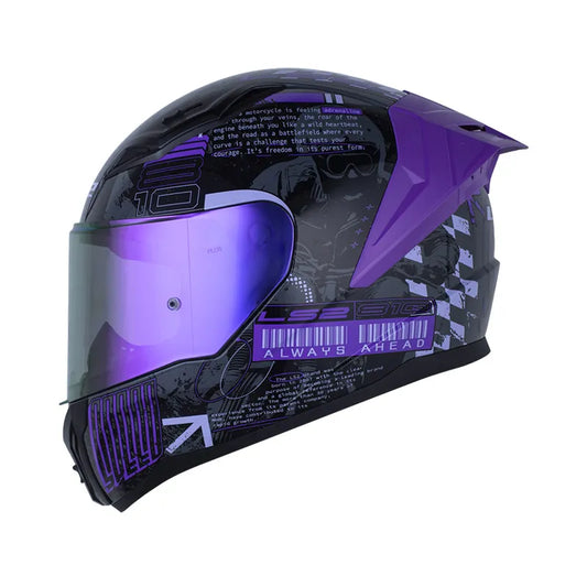 CASCO INTEGRAL LS2 FF810 VIGO HISTORY GRIS PURPURA + PINLOCK