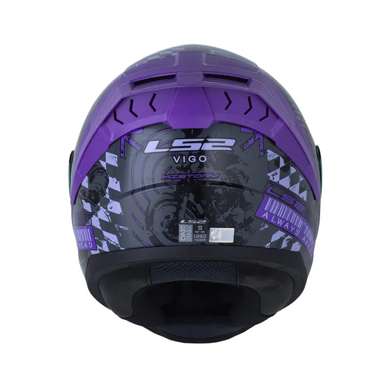 CASCO INTEGRAL LS2 FF810 VIGO HISTORY GRIS PURPURA + PINLOCK