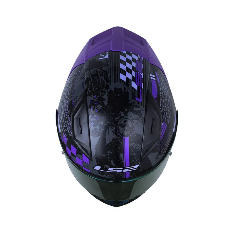 CASCO INTEGRAL LS2 FF810 VIGO HISTORY GRIS PURPURA + PINLOCK