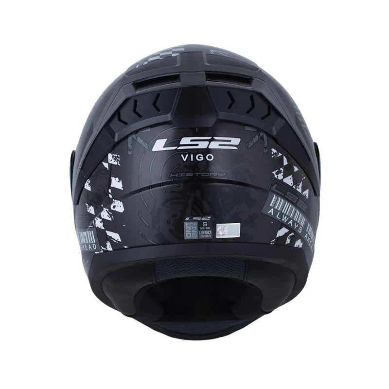 CASCO INTEGRAL LS2 FF810 VIGO HISTORY NEGRO GRIS BRILLO + PINLOCK