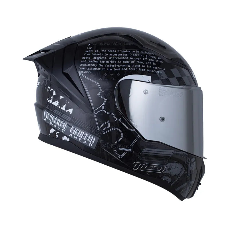 CASCO INTEGRAL LS2 FF810 VIGO HISTORY NEGRO GRIS BRILLO + PINLOCK