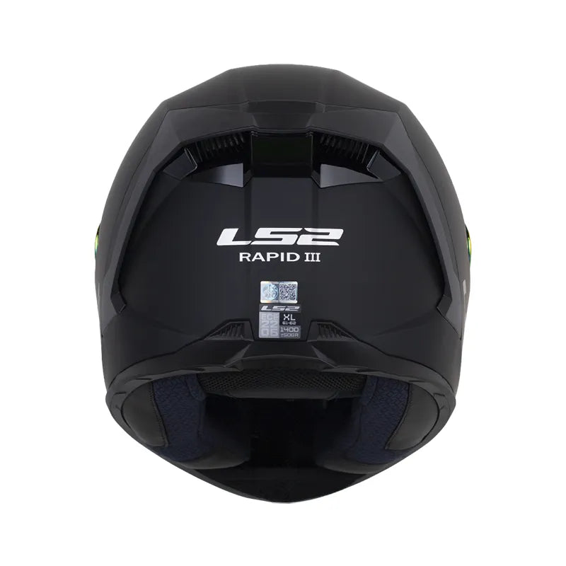 CASCO INTEGRAL LS2 FF 820 NEGRO MATE VISOR REVO ROJO