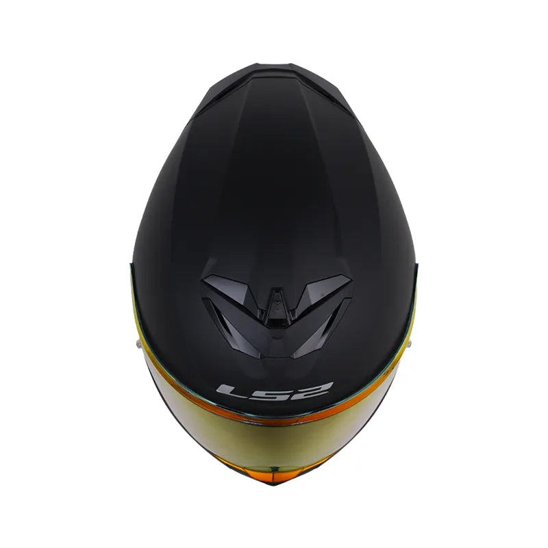 CASCO INTEGRAL LS2 FF 820 NEGRO MATE VISOR REVO ROJO