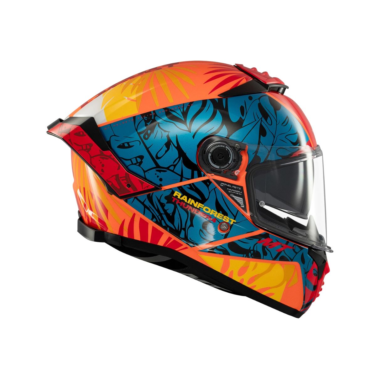 CASCO INTEGRAL MT THUNDER 4 SV RAINFOREST C4 NARANJA BRILLO