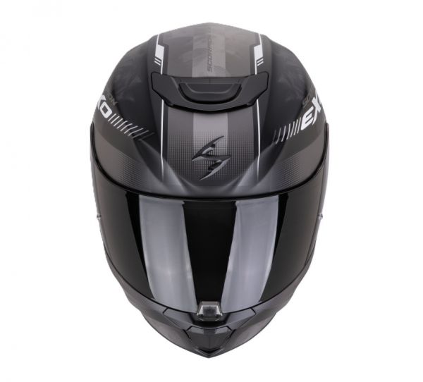 CASCO INTEGRAL SCORPION EXO 391 AVA NEGRO MATE/ PLATEADO VISOR TRANSPARENTE