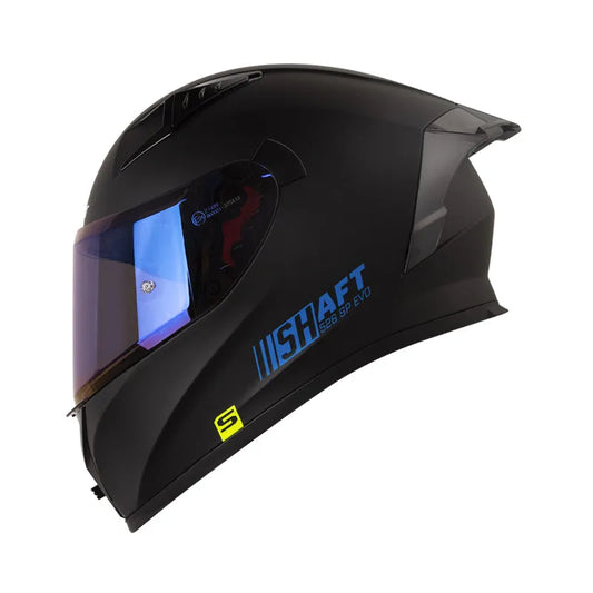 CASCO INTEGRAL SHAFT 526SP EVO SOLID NEGRO MATE AZUL