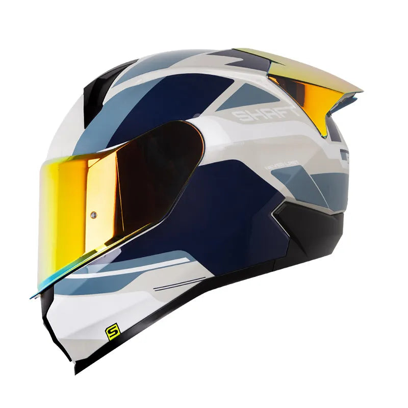 CASCO INTEGRAL SHAFT 560 EVO CRAWLER AZUL BLANCO GRIS BRILLANTE