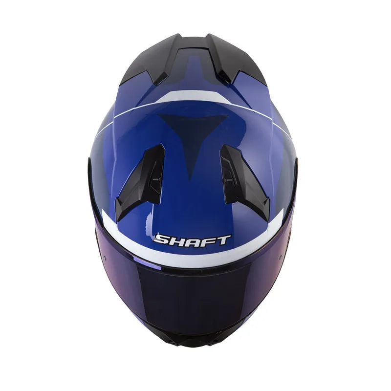 CASCO INTEGRAL SHAFT 560 EVO TEYK AZUL BLANCO BRILLANTE