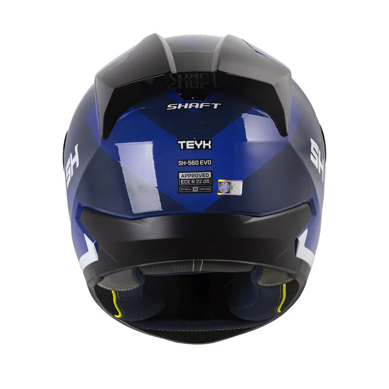 CASCO INTEGRAL SHAFT 560 EVO TEYK AZUL BLANCO BRILLANTE