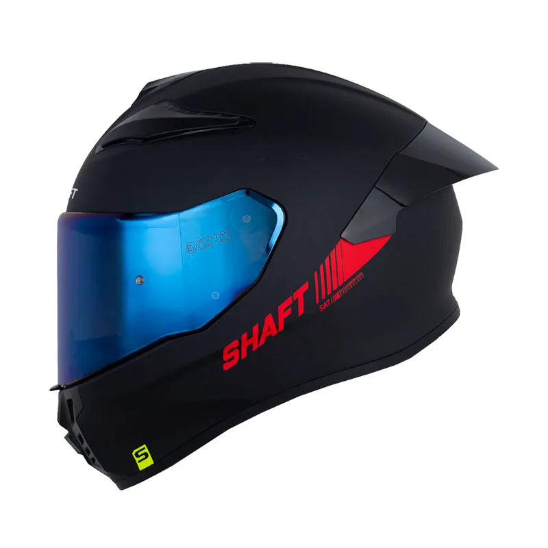CASCO INTEGRAL SHAFT 584 SP  SOLID NEGRO ROJO MATE