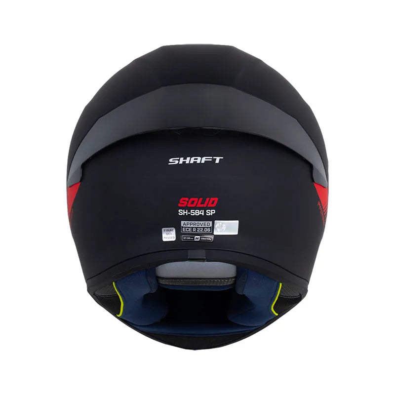CASCO INTEGRAL SHAFT 584 SP  SOLID NEGRO ROJO MATE