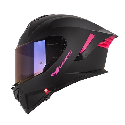 CASCO INTEGRAL SHAFT PRO 609 VENOM SOLID NEGRO ROSA MATE