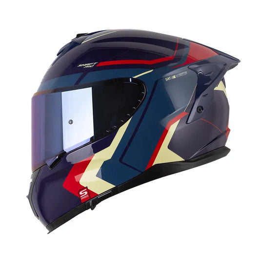 CASCO INTEGRAL SHAFT PRO 610 DV EVO CESTER AZUL ROJO BRILLANTE