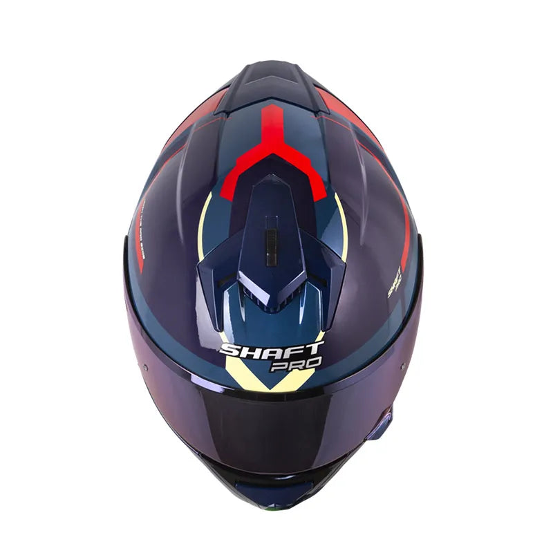 CASCO INTEGRAL SHAFT PRO 610 DV EVO CESTER AZUL ROJO BRILLANTE