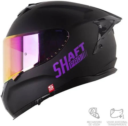 CASCO INTEGRAL SHAFT PRO 610DV EVO SOLID NEGRO MATE/MORADO