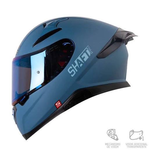 CASCO INTEGRAL SHAFT PRO 612 DV EVO SOLID AZUL BRILLANTE