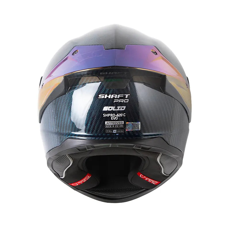 CASCO INTEGRAL SHAFT PRO 620C EVO SOLID AZUL BRILLO 3K FIBRA DE CARBONO
