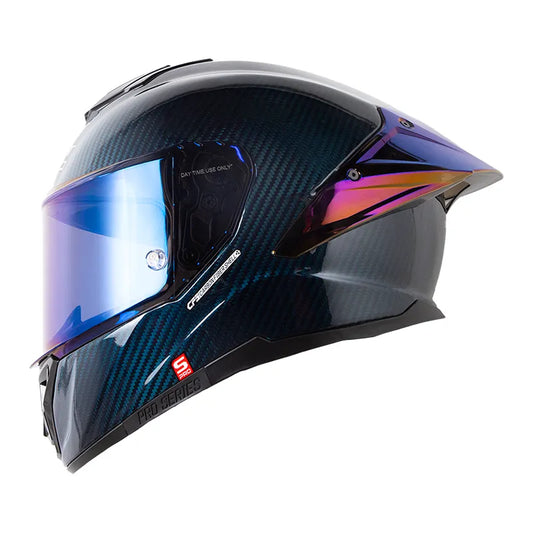 CASCO INTEGRAL SHAFT PRO 620C EVO SOLID AZUL BRILLO 3K FIBRA DE CARBONO