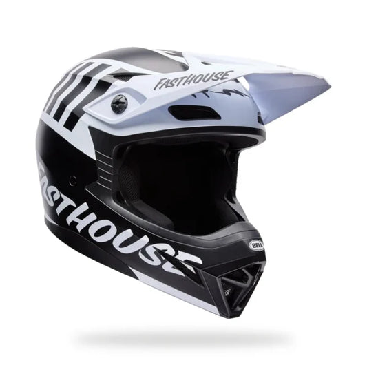 CASCO MOTOCROSS BELL MX10 FASTHOUSE NEGRO BLANCO MATE
