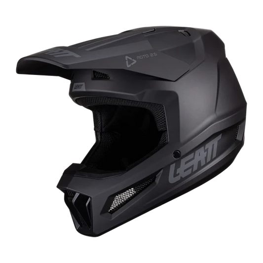CASCO MOTOCROSS LEATT 2.5 V24 STEALTH NEGRO MATE