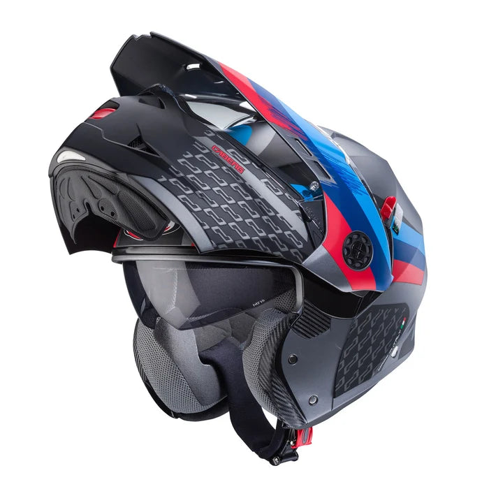 CASCO MULTIPROPOSITO ABATIBLE CABERG TOURMAX X SARABE MATE BMW COLORS