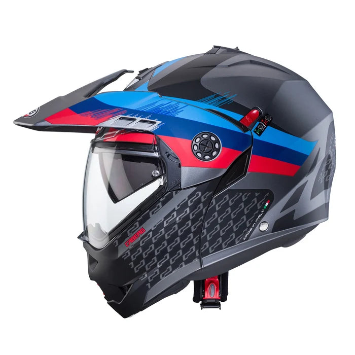 CASCO MULTIPROPOSITO ABATIBLE CABERG TOURMAX X SARABE MATE BMW COLORS