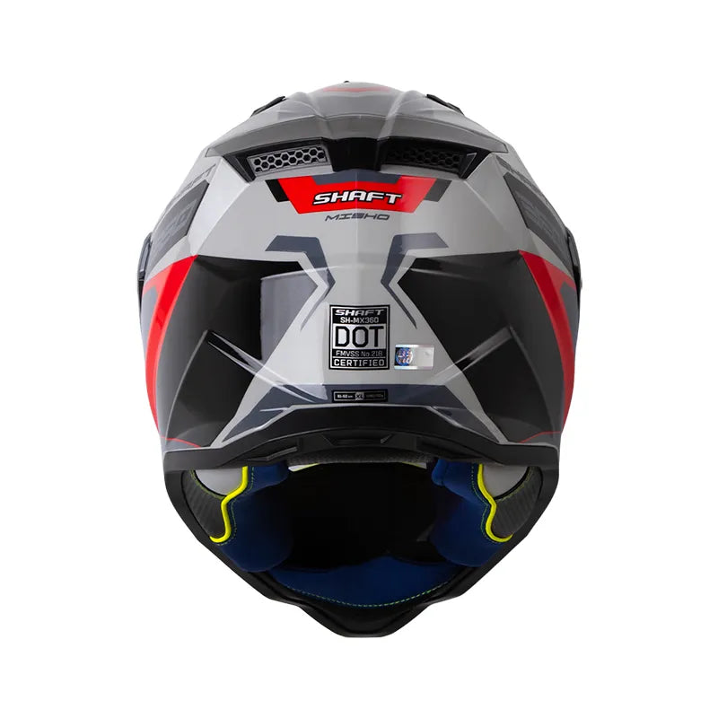 CASCO MULTIPROPOSITO SHAFT MX360 MISHO GRIS AZUL ROJO