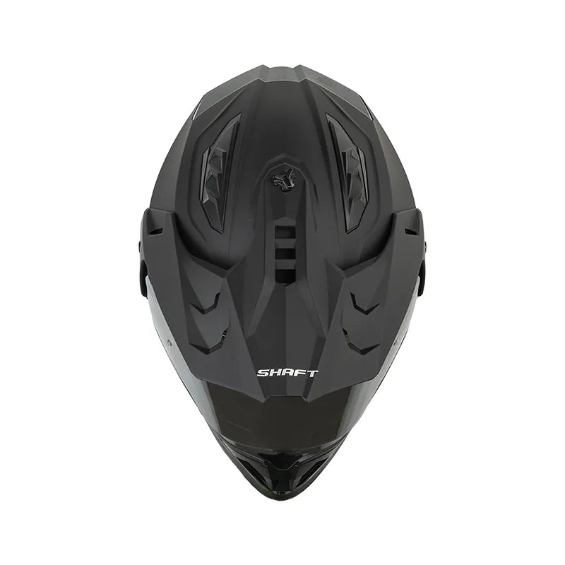 CASCO MULTIPROPOSITO SHAFT MX360 SOLID NEGRO PLATA MATE