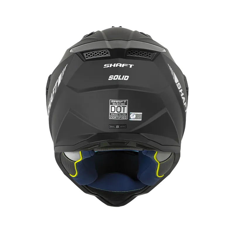 CASCO MULTIPROPOSITO SHAFT MX360 SOLID NEGRO PLATA MATE