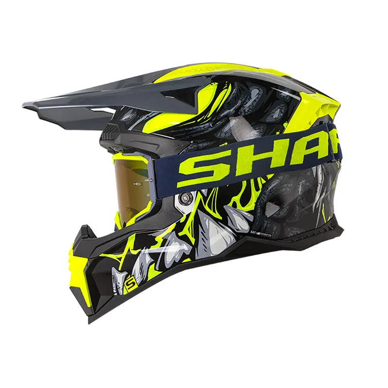 CASCO MOTOCROSS SHAFT MX 60 SOBEK NEGRO AMARILLO NEON