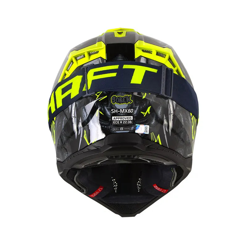 CASCO MOTOCROSS SHAFT MX 60 SOBEK NEGRO AMARILLO NEON