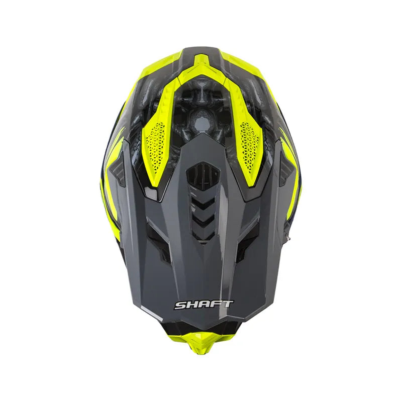 CASCO MOTOCROSS SHAFT MX 60 SOBEK NEGRO AMARILLO NEON
