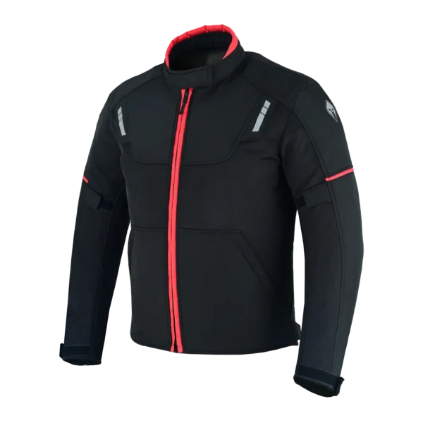 CHAQUETA CON PROTECCIÓN SPARTAN LUCERNE MESH NEGRO ROJO