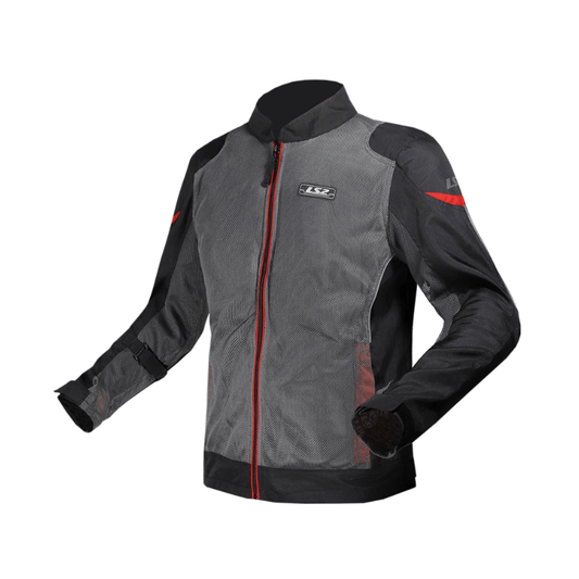 CHAQUETA DE PROTECCIÓN LS2 AIRY EVO MAN NEGRO ROJO