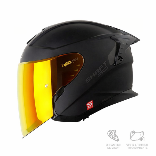 CASCO ABIERTO SHAFT PRO SERIES 240DV SOLID NEGRO GRIS