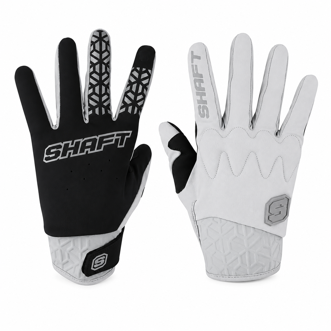 GUANTES DE PROTECCIÓN MOTO SHAFT DROID NEGRO GRIS