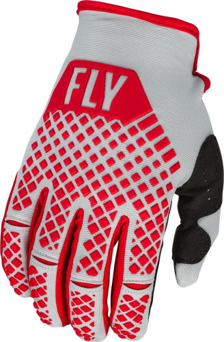 GUANTES FLY KINETIC ROJO GRIS MOTOCROSS