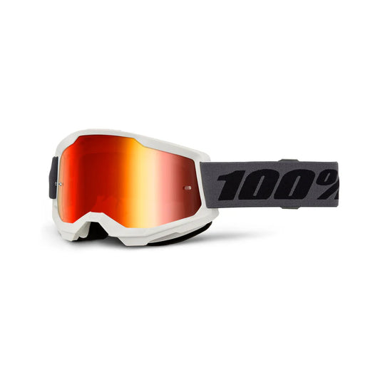 GOGGLE 100% STRATA 2 GRIS LENTE ROJO ESPEJO