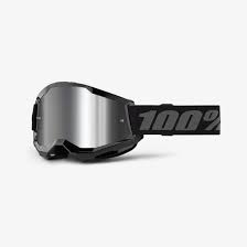 GOGGLES 100% STRATA 2 NEGRO LENTE SILVER ESPEJO