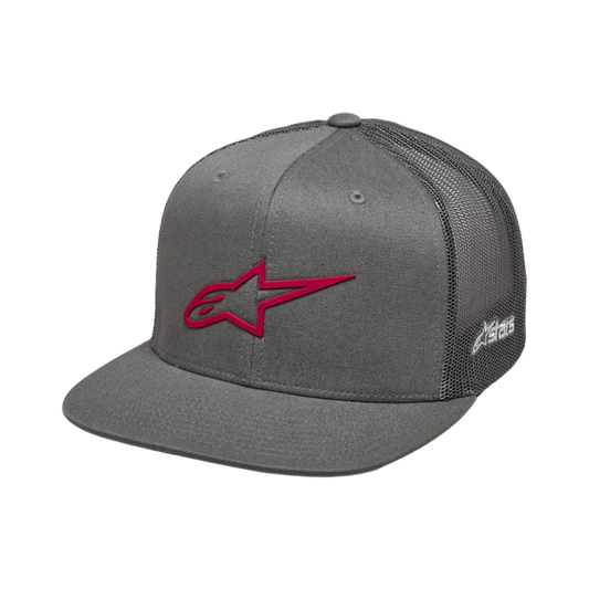 GORRA ALPINESTARS 3D AGELESS TRUCKER GRIS ROJO