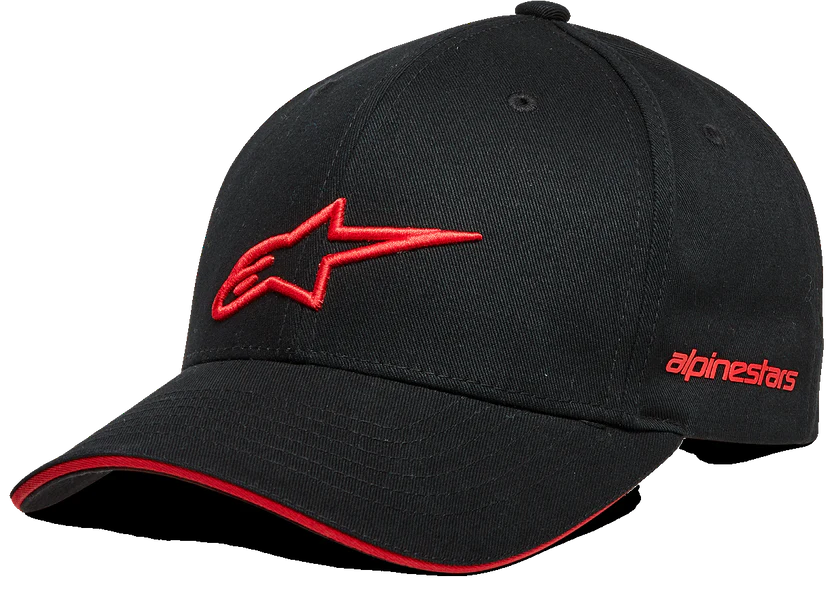 GORRA ALPINESTARS ROSTRUM NEGRO ROJO