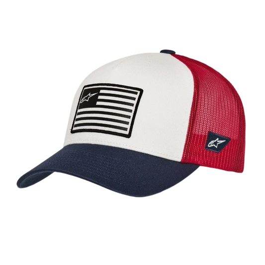 GORRA ALPINESTARS SNAPBACK FLAG BLANCO/ROJO/AZUL NAVY