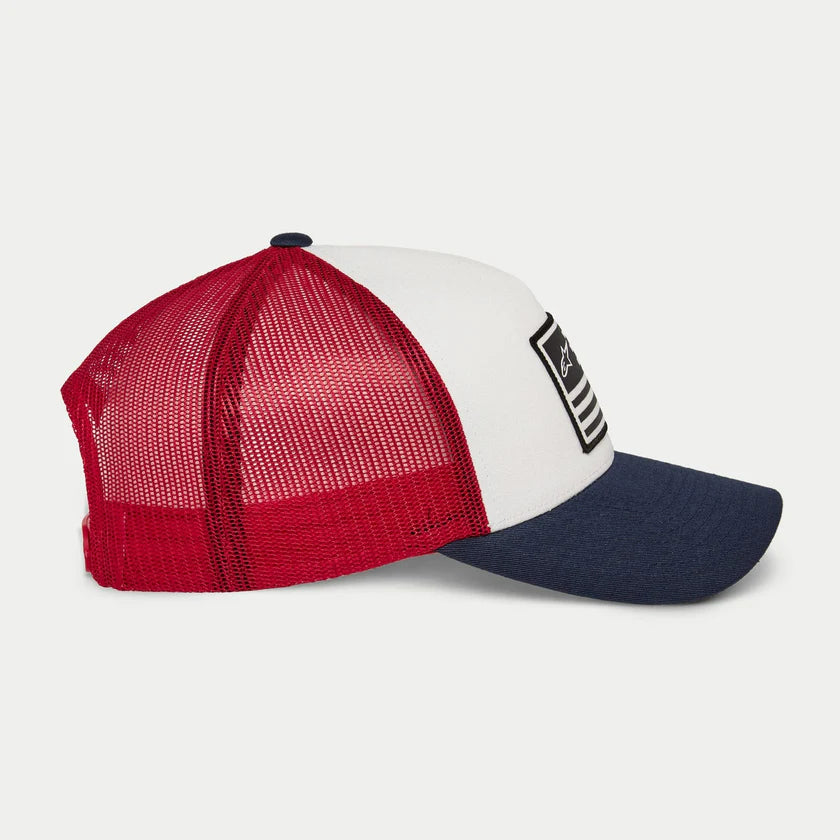 GORRA ALPINESTARS SNAPBACK FLAG BLANCO/ROJO/AZUL NAVY