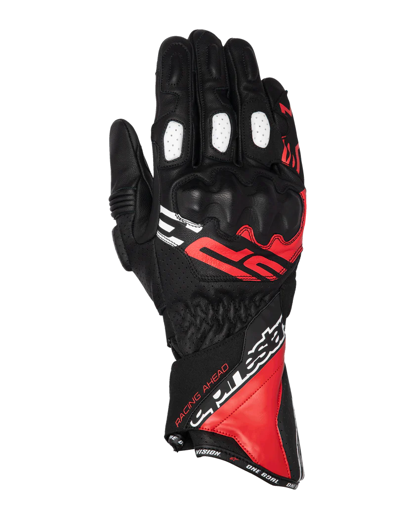 GUANTES ALPINESTARS SP-3 NEGRO ROJO BLANCO