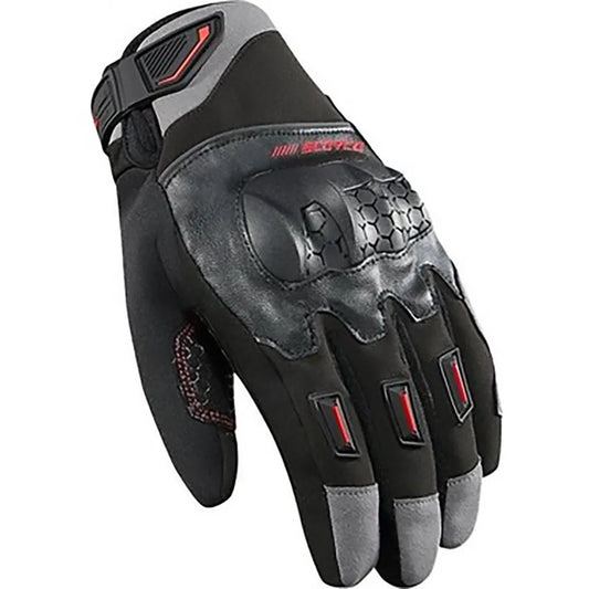GUANTES SCOYCO MC192 WP NEGRO ROJO